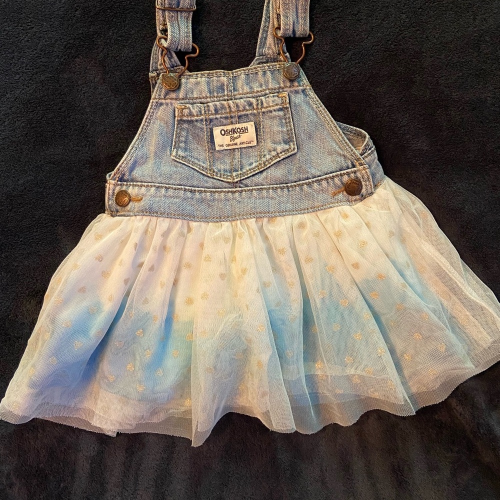 OshKosh B'gosh Denim and White Tulle Skirtall
